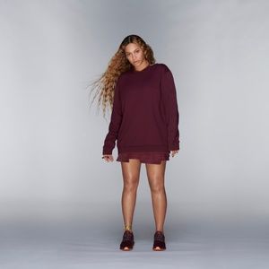 IVY PARK CREW SWEATSHIRT - Burgundy